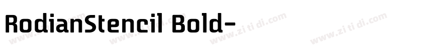 RodianStencil Bold字体转换